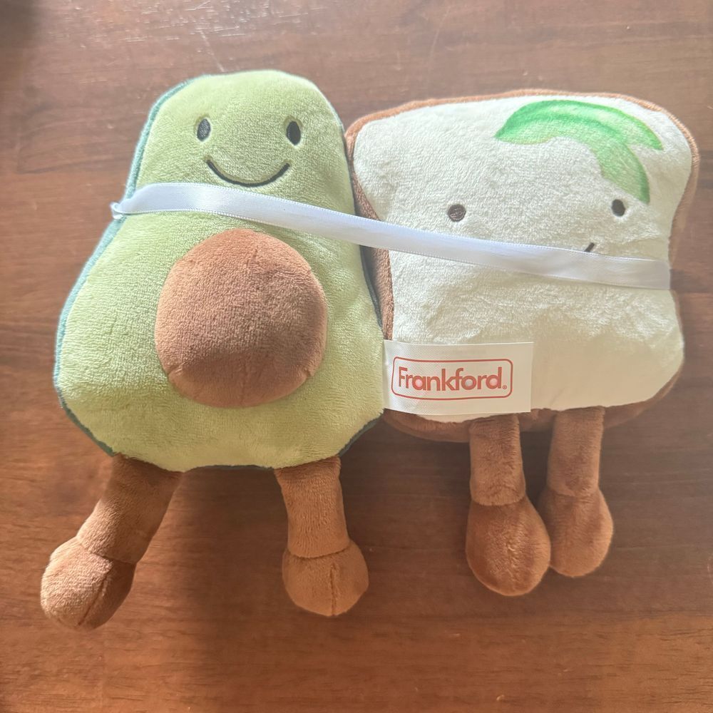 Frankford Avocado Toast Plush Toy Set Cute Food‎ Stuffed Animals